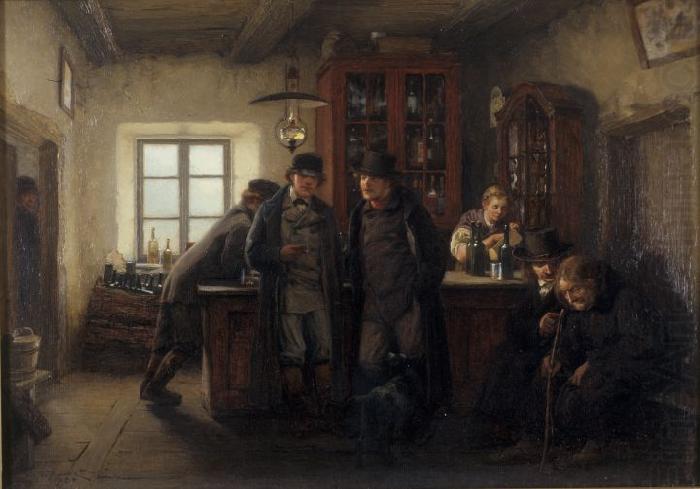 HOFFMANN, Hans Farmers in a Barrelhouse china oil painting image